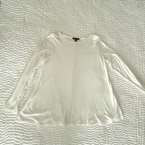 Eileen Fisher Soft Cream Long Sleeve Top
